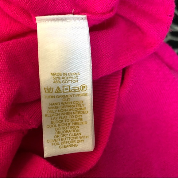 Kate Spade Rio De Janiero Embellished Beaded Cardigan Hot Pink S - Picture 5 of 8